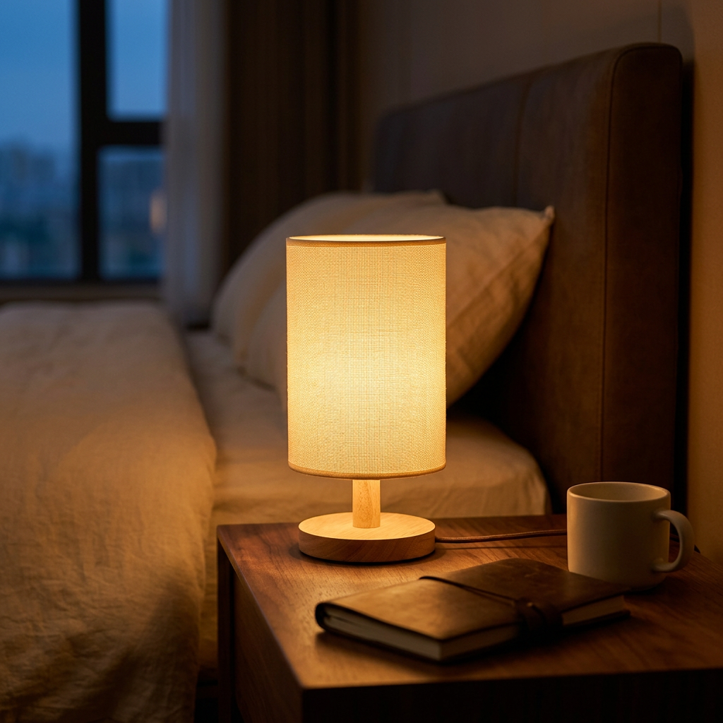 Tela — Linen & Oak Table Lamp