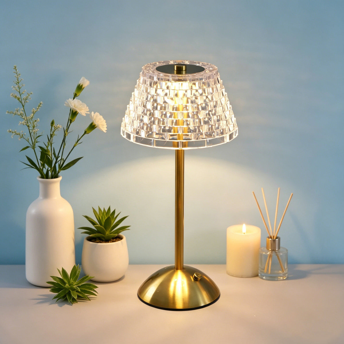Aurora — Crystal Glass Table Lamp
