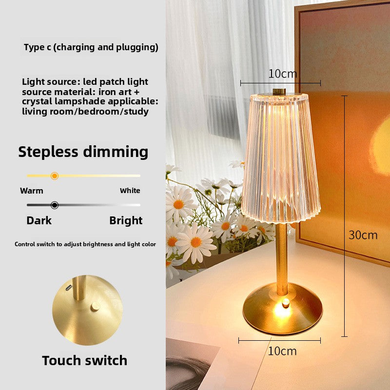 Aurora — Crystal Glass Table Lamp