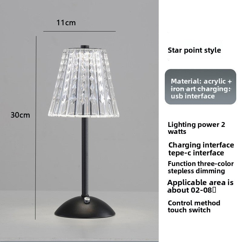 Aurora — Crystal Glass Table Lamp
