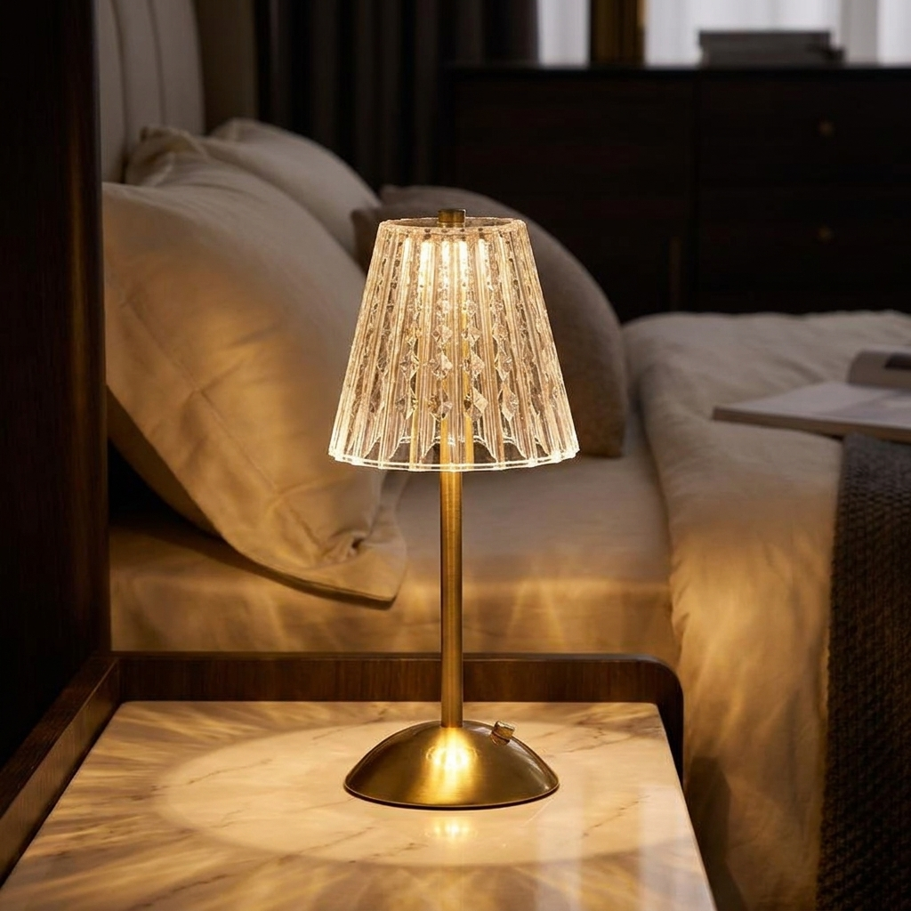 Aurora — Crystal Glass Table Lamp