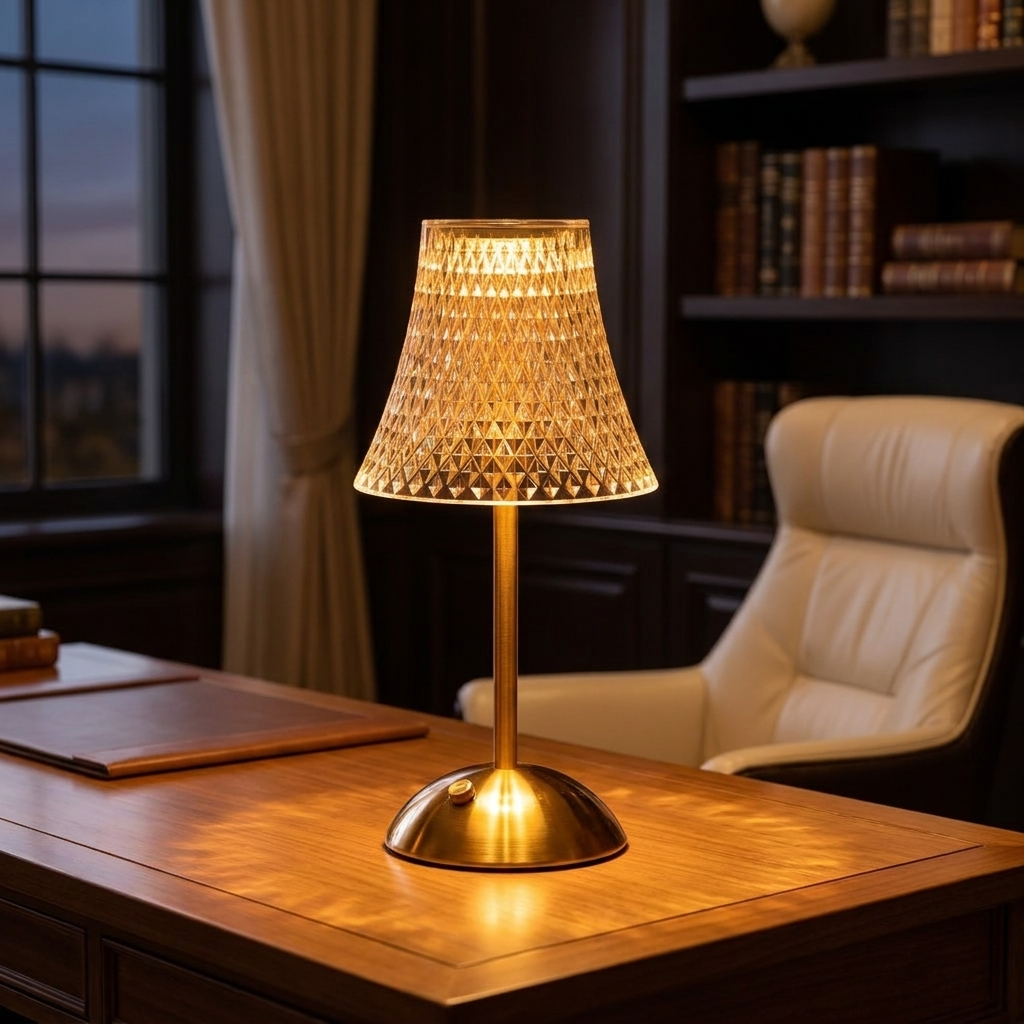 Aurora — Crystal Glass Table Lamp