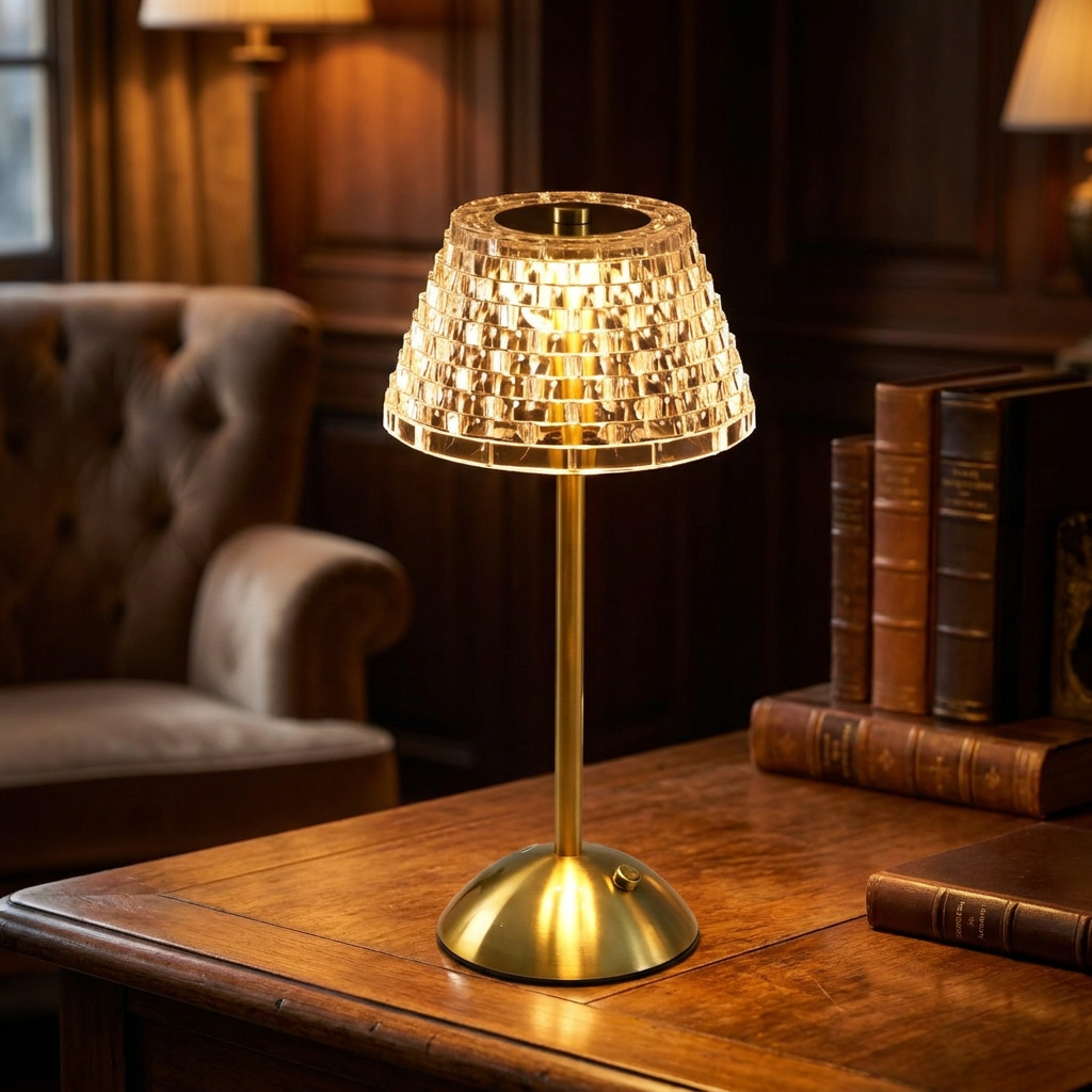 Aurora — Crystal Glass Table Lamp